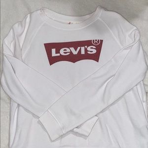 Levi’s White Crewneck, red logo